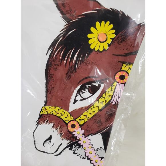 Beistle Pin‎ the Tail on the Donkey Party Game Vtg 1976 70s retro barn farm mod - Picture 4 of 7